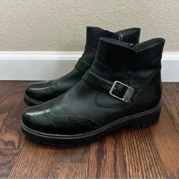 Be Natural Jana Comfort Fit Women Ankle Leather Boots Side Zip Size 39, US 8-8.5 - Picture 1 of 16